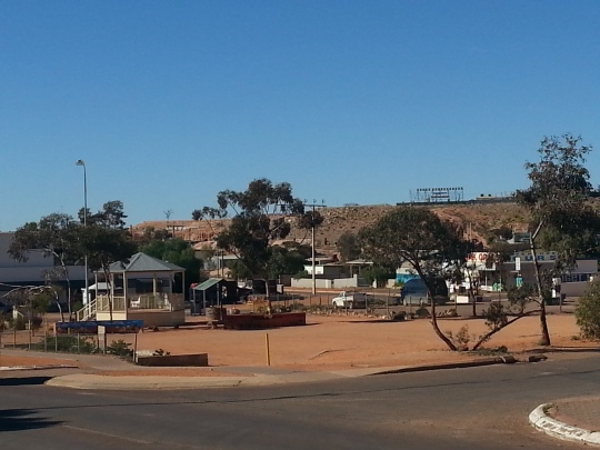 Coober Pedy is surrounded by shale hills - from mining for opals.
