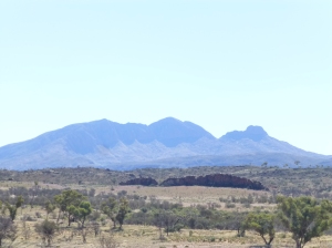 The view of the Sonda Mountains - the Finke river is not visible but it runs in the foreground of this picture.